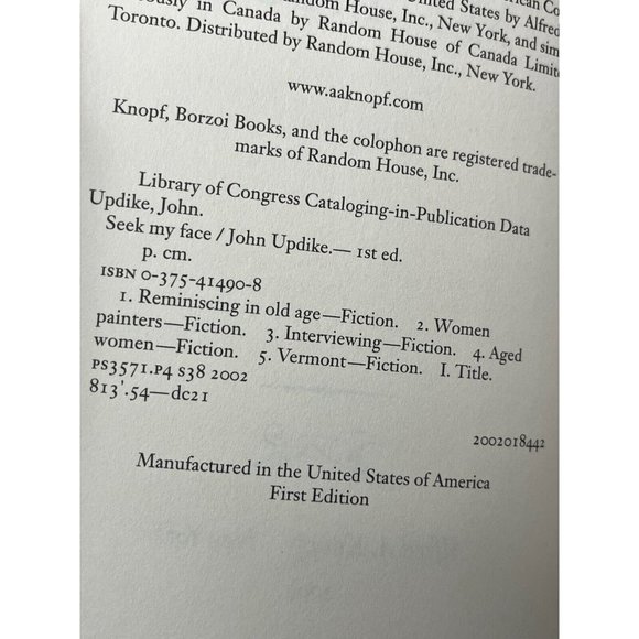 John Updike Lot 4 Books problems, trust me, seek my face, witches of Eastwick - Picture 6 of 8